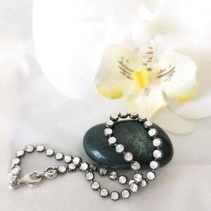 New sterling silver diamond cut tennis bracelet